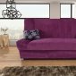 Natalia Sofa Bed in Purple Fabric by Skyler Design