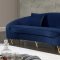 Serpentine Sofa 679 in Navy Velvet Fabric by Meridian w/Options