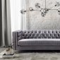 Rimini Sofa TOV-L4113 in Grey Velvet Fabric by TOV Furniture