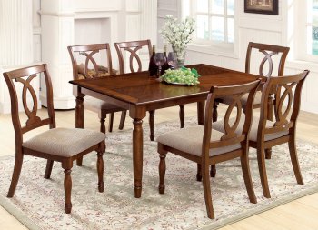 CM3887T Saybrook 7Pc Dining Set in Dark Oak [FADS-CM3887T Saybrook]