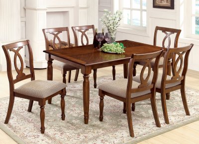 CM3887T Saybrook 7Pc Dining Set in Dark Oak