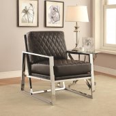 900622 Accent Chair in Black Leatherette by Coaster