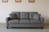 Nick Sofa & Loveseat Set in Grey Fabric w/Options