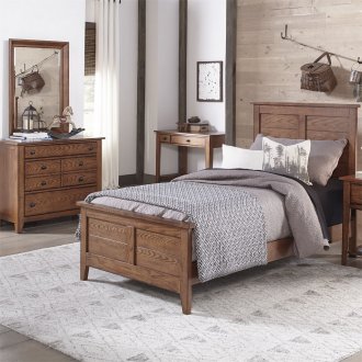 Grandpa's Cabin Kid's 4Pc Bed Set 175-TBR in Aged Oak by Liberty