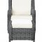 Du Jour Outdoor Patio Chair & Ottoman in Gray/White by Modway