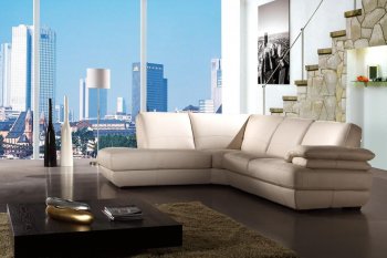 208-7 Sectional Sofa in White Leather by VIG [VGSS-208-7 White]