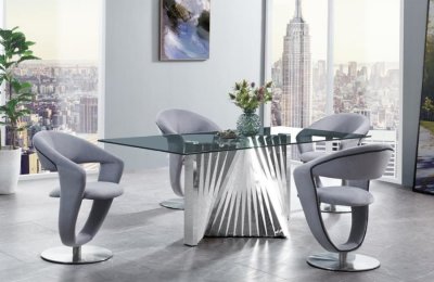 D2056DT Dining Table by Global w/Optional D8110DC Grey Chairs