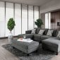 Lowry Sectional Sofa CM6363 in Gray Chenille Fabric w/Options