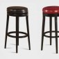 Choice of Color Bycast Leather Set of 2 Swivel Barstools