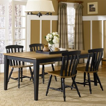 Al Fresco II 5Pc Dining Set 641-CD - Black & Driftwood - Liberty [LFDS-641-T4074-C1500S-Al Fresco]