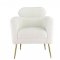 Connock Accent Chair AC00124 in White Faux Sherpa by Acme