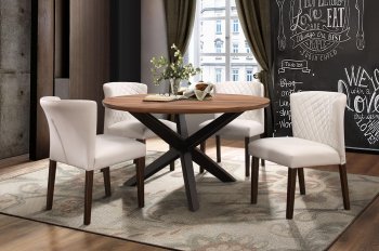 Nelina 5Pc Dinette Set 5597-53 in Light Walnut & Espresso [HEDS-5597-53-Nelina]