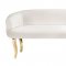 Adina Loveseat TOV-S137 in White Velvet Fabric by TOV Furniture