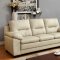 Parma Sofa & Loveseat Set CM6324IV in Ivory Leatherette