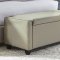 100-BR Upholstered Sleigh Bed in Natural Linen Fabric by Liberty