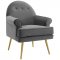 Revive Accent Chair in Gray Velvet Fabric by Modway