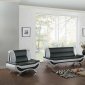 Veloce Sofa & Loveseat Set 8219 in Black & Ivory by Homelegance