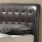 G2595 Upholstered Bed in Dark Brown Leatherette by Glory