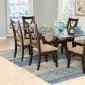 Rich Espresso Finish Glass Top Modern Dining Table w/Options