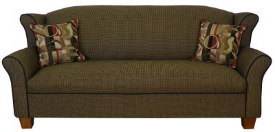 Chocolate Fabric Modern Loveseat & Sofa Set w/Optional Items