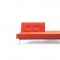 Splitback Sofa Bed in Orange w/Steel Legs by Innovation w/Option