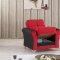 Urban Style Sofa Bed in Red Fabric by Casamode w/Options