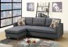 F7094 Reversible Sectional Sofa in Blue Grey Fabric by Boss