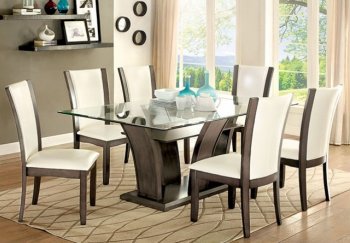 Manhattan I CM3710GY-T Dining Room 5Pc Set in Gray w/Options [FADS-CM3710GY-T-Manhattan I]