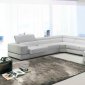 Pella Sectional Sofa 5106 in White Bonded Leather by VIG