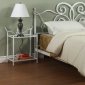 White Metal Modern Bedroom w/Optional Night Stands