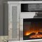 Hollywood Glam-F1018 Fireplace in Silver by Global