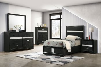 Miranda Kids Bedroom Set 4Pc 206306 Black by Coaster w/Options [CRKB-206360 Miranda]