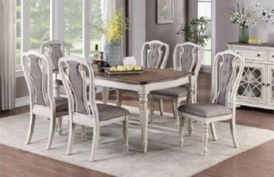 Florian Dining Room 5Pc Set DN01657 Oak & Antique White by Acme