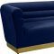 Bellini Sofa 669 in Navy Velvet Fabric by Meridian w/Options