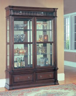 Espresso Classic Grand Manor Park Place Collector's Cabinet