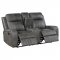 Raelynn Motion Sofa 603191 Gray Leatherette by Coaster w/Options