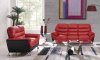 U9105 Sofa & Loveseat Set in Red & Black by Global w/Options