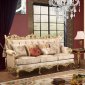 Sabrina Traditional Sofa in Golden Tone Fabric w/Options