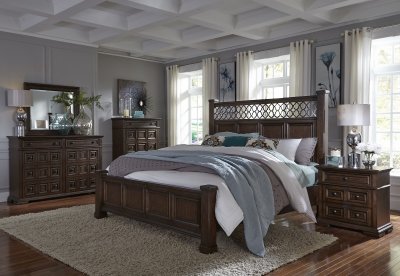 Lucca Bedroom 5Pc Set 535-BR in Cordovan Brown by Liberty