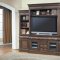 Antique Style Vintage Dark Walnut Finish Andria Estate Wall Uni