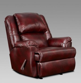 Bordeaux Polyester Fabric Modern Elegant Chaise Rocker Recliner [CHFRC-V4-2600-MesaBordeaux]