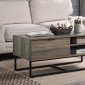 Homare Coffee Table LV00323 in Rustic Oak & Black by Acme