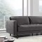 Emily Sofa 625 in Grey Velvet Fabric by Meridian w/Options