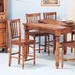 Oak Finish Modern 7Pc Counter Height Dining Set w/Options