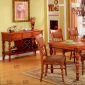 Oak Finish Classic Formal Dining Table w/Optional Items