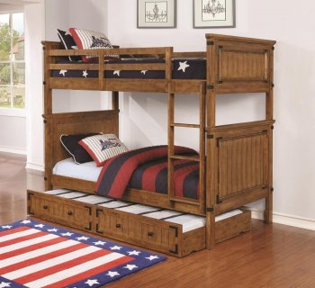 Coronado Bunk Bed 460116 in Rustic Honey by Coaster w/Options [CRKB-460116-Coronado]