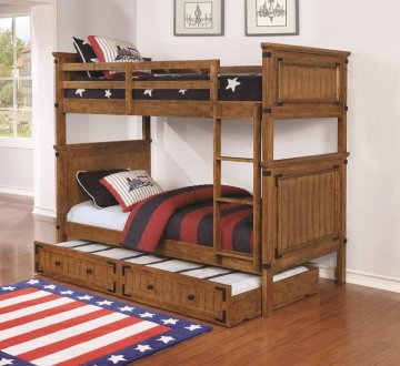 Coronado Bunk Bed 460116 in Rustic Honey by Coaster w/Options