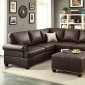 F7770 Sectional Sofa in Espresso Bonded Leather by Boss