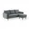 Revive Sectional Sofa in Gray Fabric by Modway