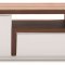 TV045 TV Stand in White Lacquer/Walnut by J&M Furniture